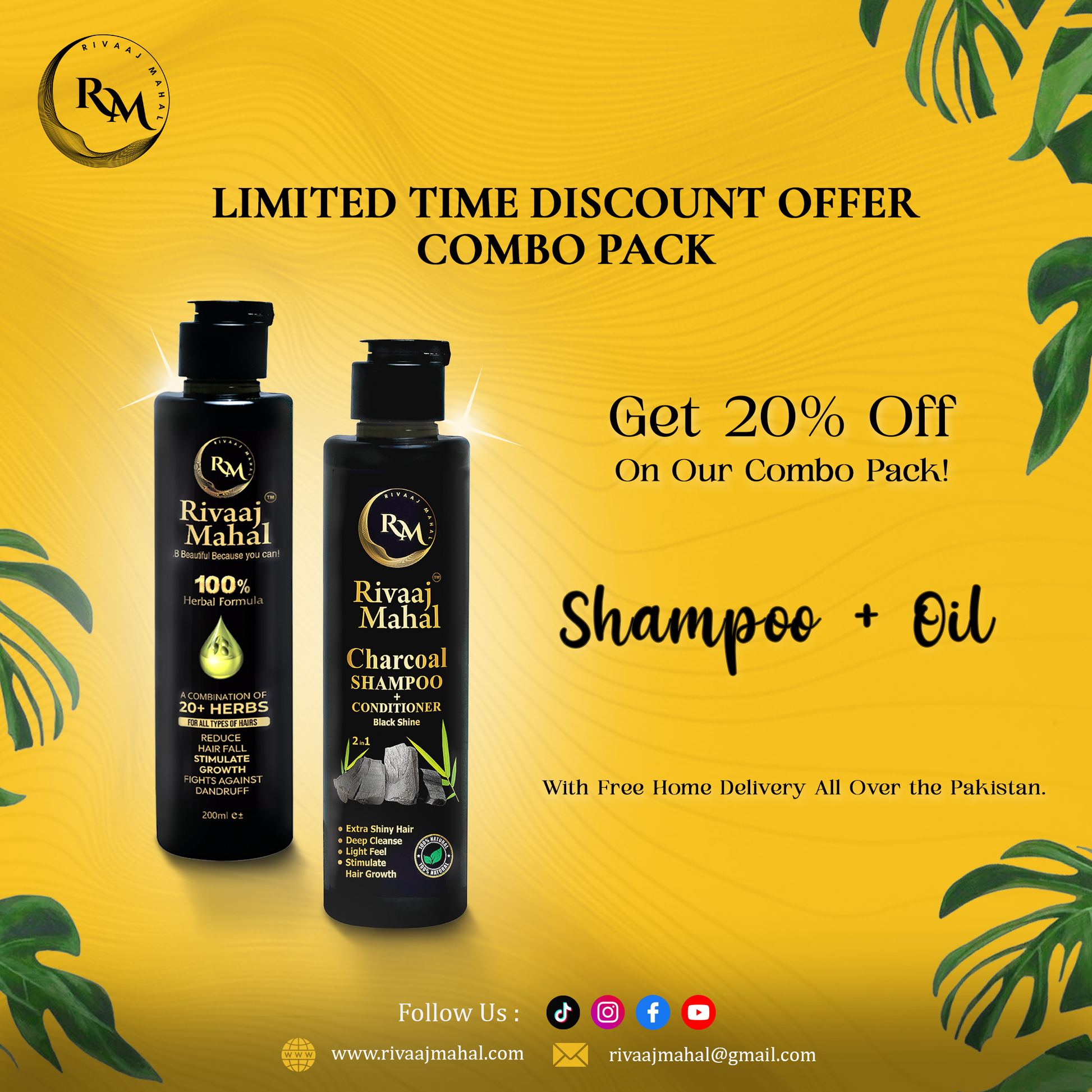 Rivaaj Mahal Hair Oil & Organic Shampoo – org